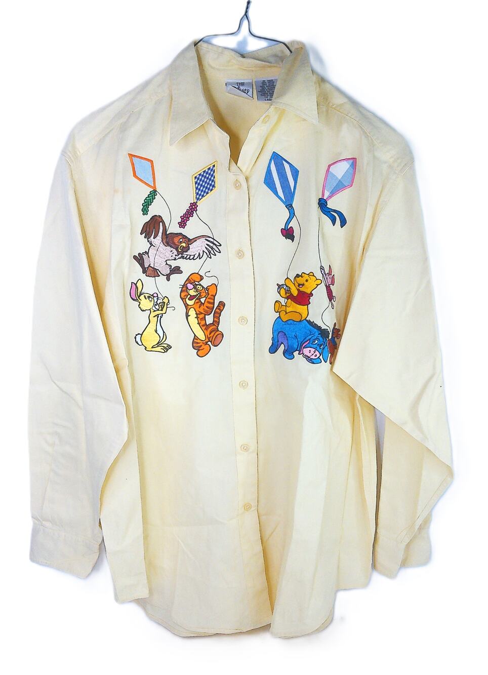 Vintage The Disney Store Winnie The Pooh Button Down Embroidered Shirt Large